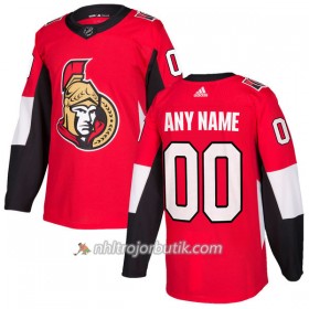 Män Ishockey Ottawa Senators Tröja med eget tryck Adidas 2017-2018 Röd Authentic